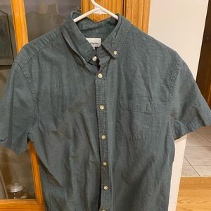 Men’s Green short sleeve button down